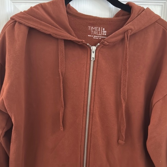 Time and Tru Terracotta Zip-Up Hoodie - Picture 2 of 4